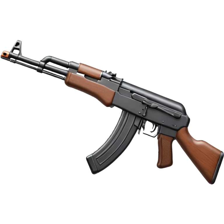 AK-47 rifle, side view, minimal details emoji