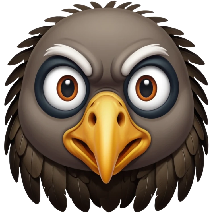 vulture - but in a funny comical way - can the vulture be making a face? emoji
