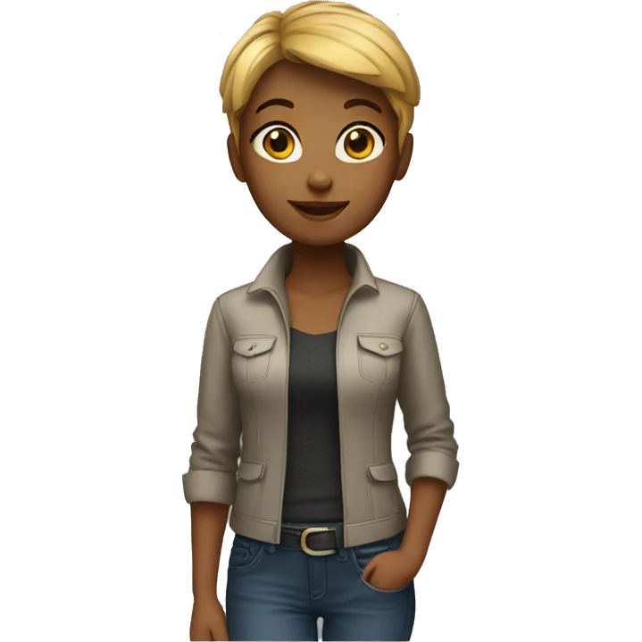Developer girl with short hair  emoji