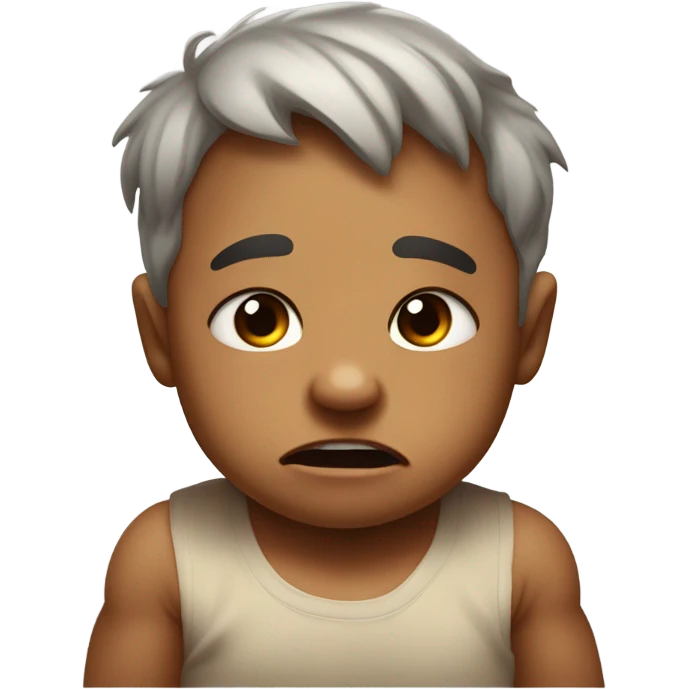 Baby boy fussy emoji