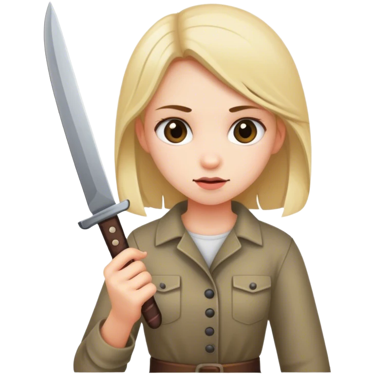 youth chick with a knife emoji