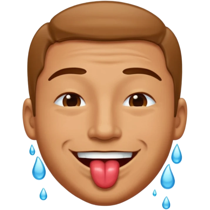 Hombre se les hace agua la boca emoji
