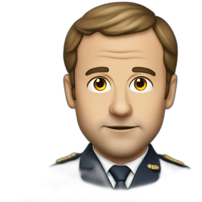 Macron avec un grand nez emoji