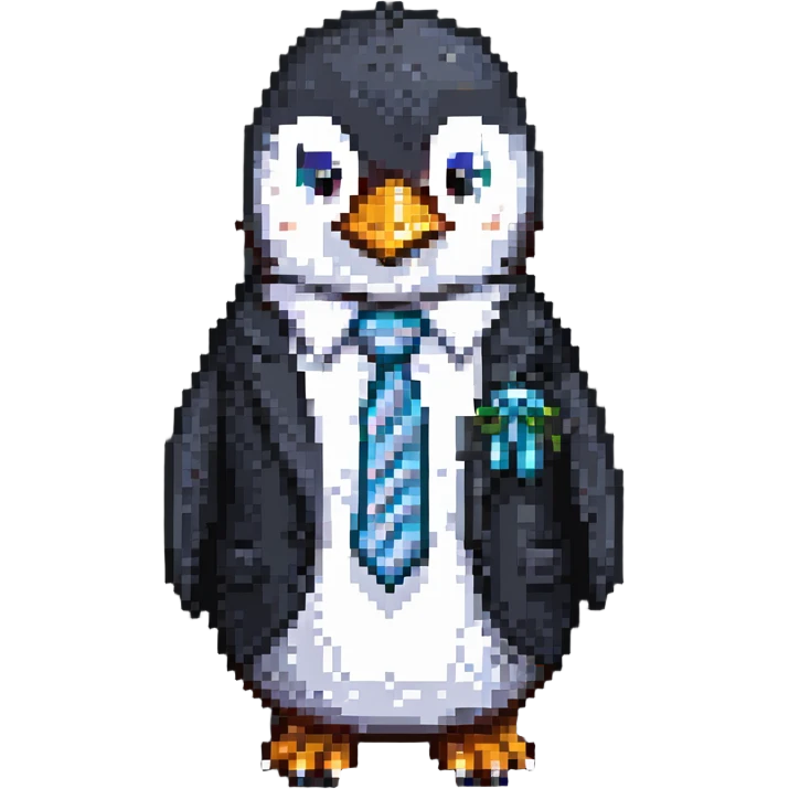 penguin with tie emoji