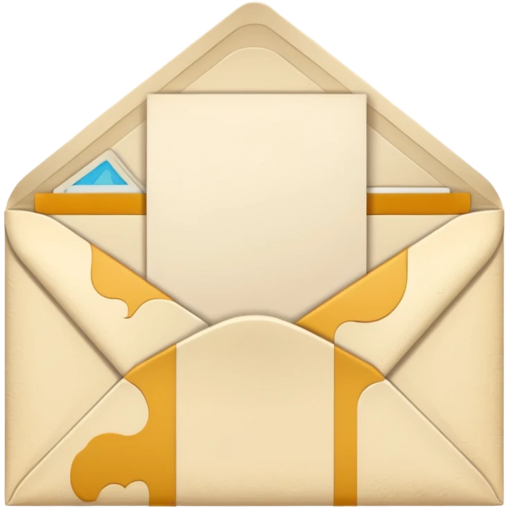 Light cream color The envelope of the romantic  Letter emoji