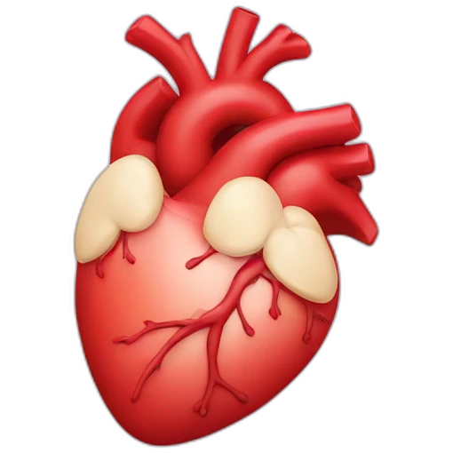 A human heart emoji