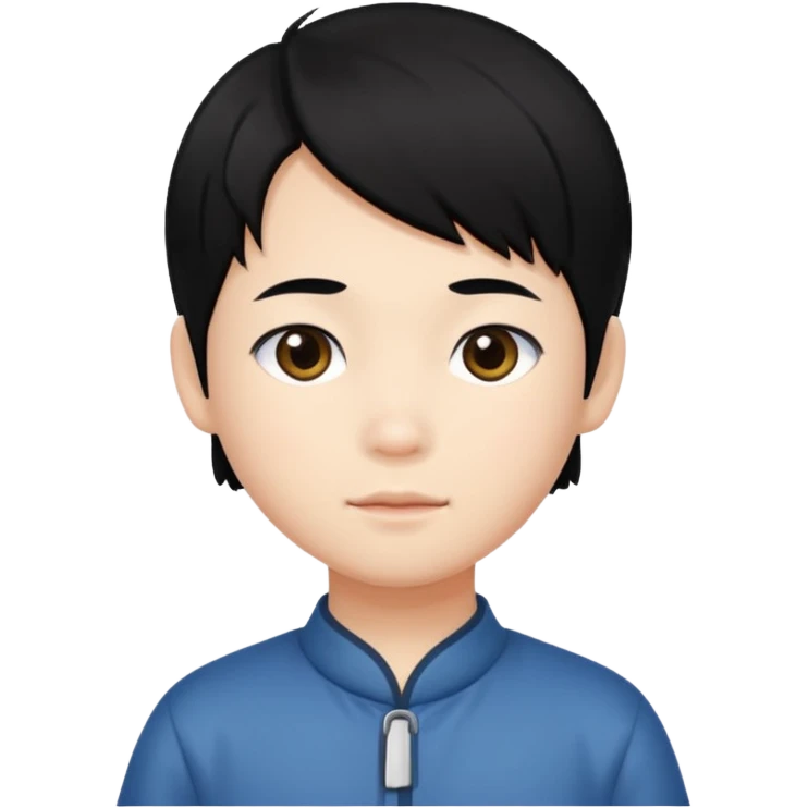 chinese kid with black hair emoji