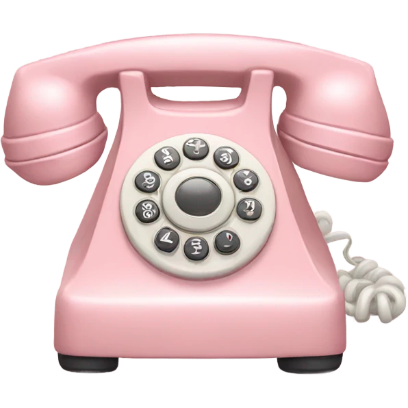 light pink Vintage Phone  emoji