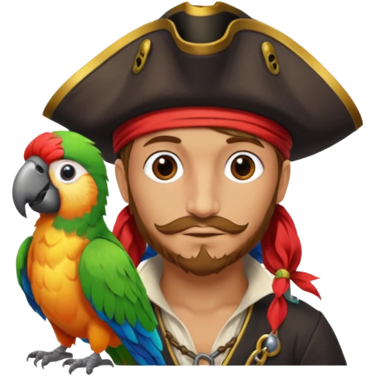pirate and parrot emoji