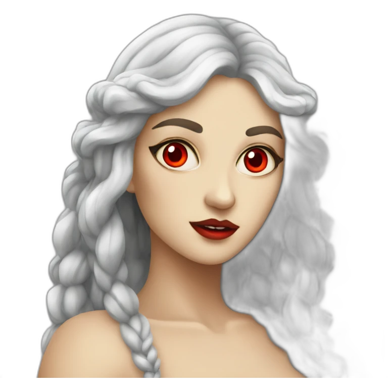 Siren (greek mythology) with red eyes emoji