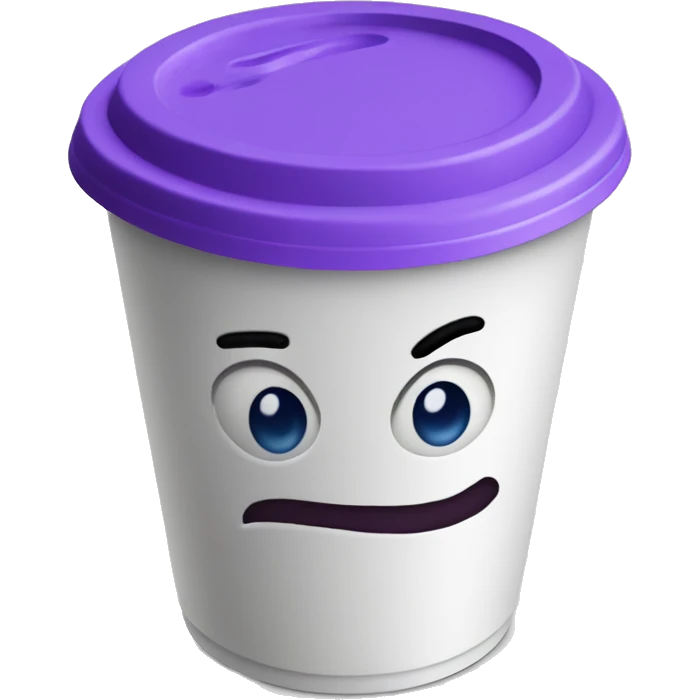 purple water in white styrofoam cup emoji