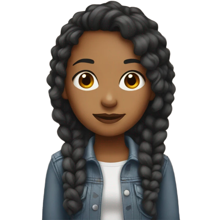 mixed girl that has a crush emoji