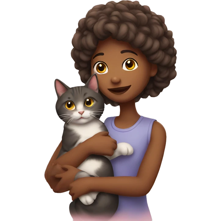 Love with cat emoji