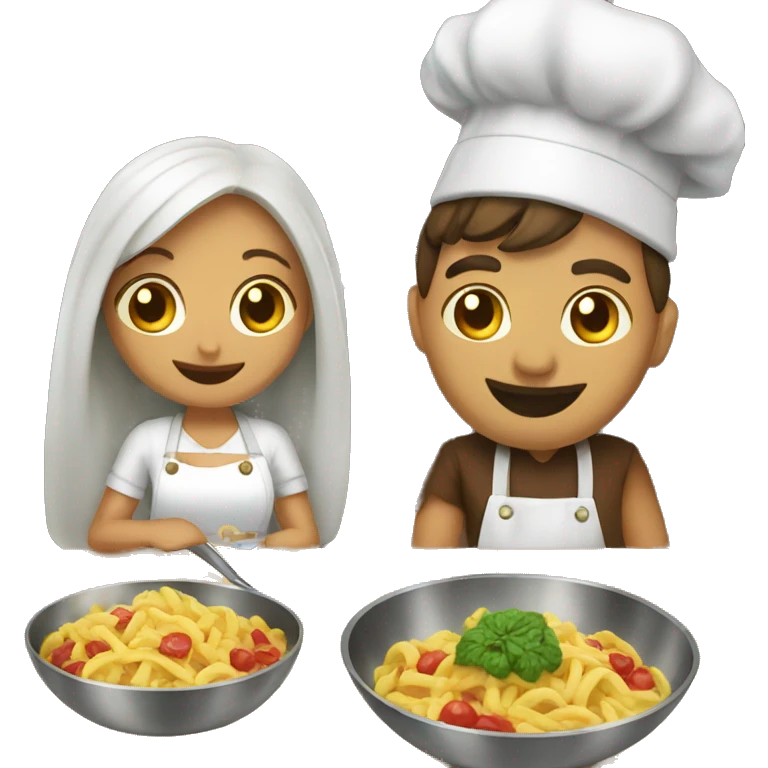 Lovers cook to eat emoji