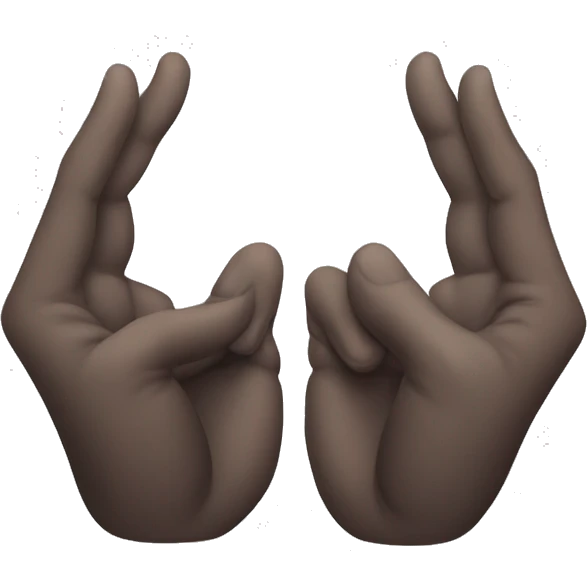 Make a handsign that looks like the hand sign of a domain expansion that looks like two hands making a shrine emoji