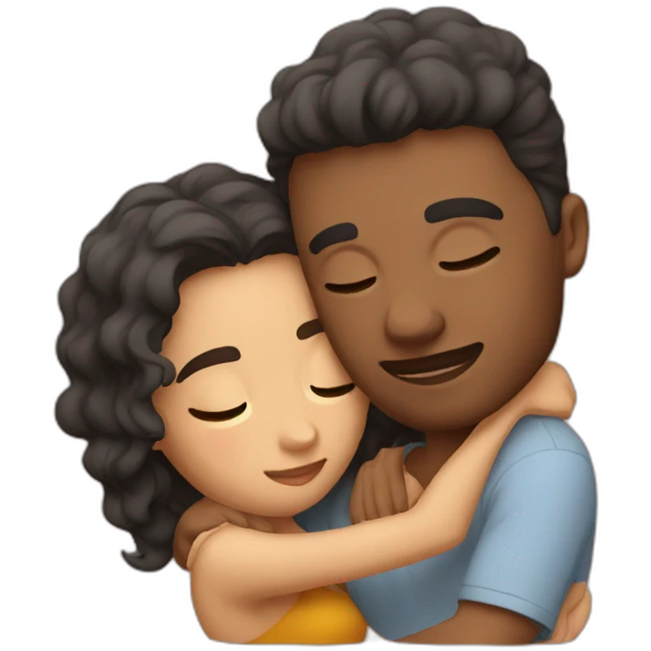 couple cuddling emoji