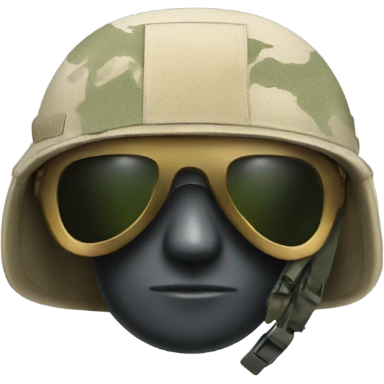 military helmet with sunglasses emoji
