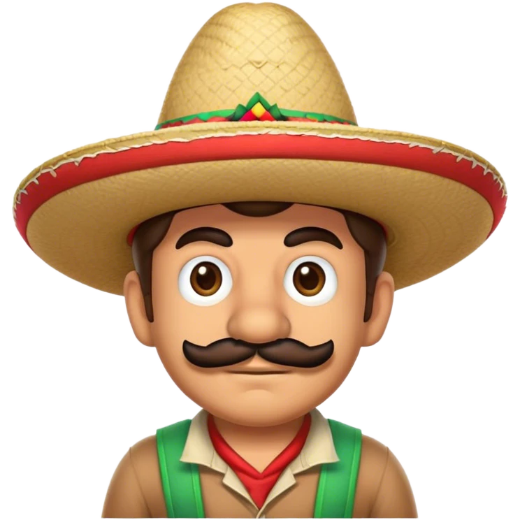mexican mario bros with a sombrero  emoji