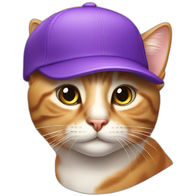 cat with purple cap emoji