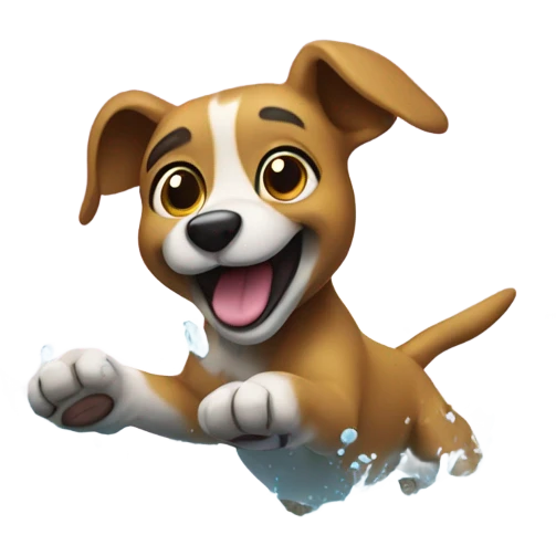 swimming dog emoji