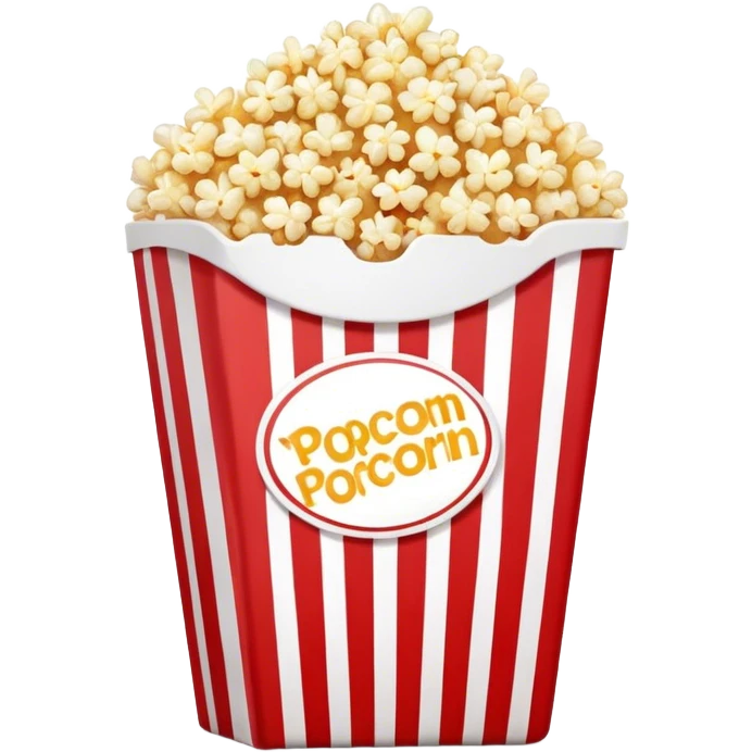 popcorn, red white packaging emoji
