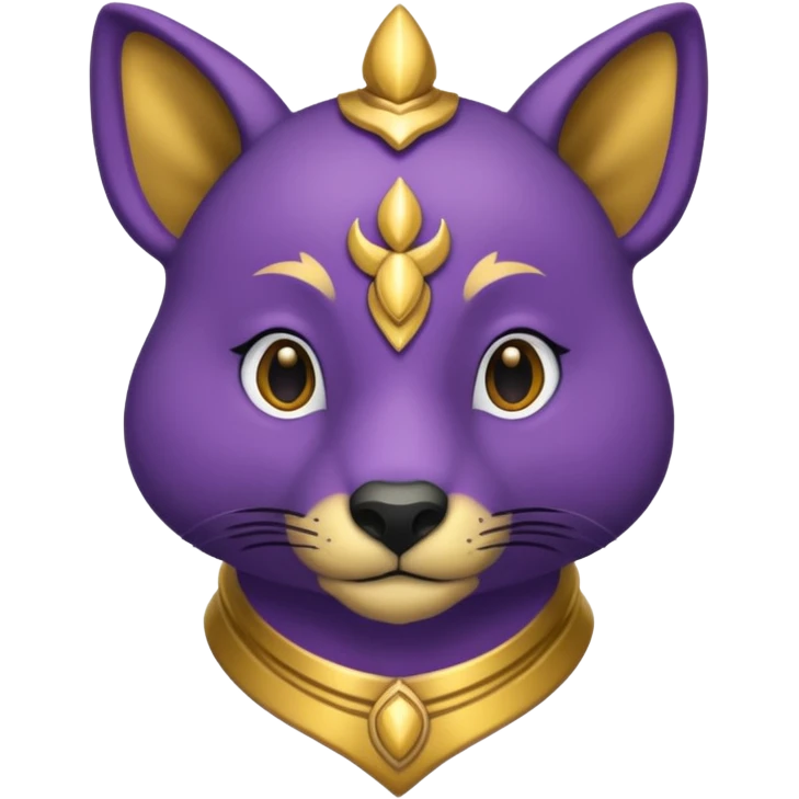 The sha animal that represents the god Sutekh/Set in ancient egyptian mythology, themed purple and gold, but male anthropomorphic emoji