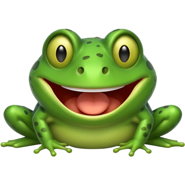 a frog laughing emoji