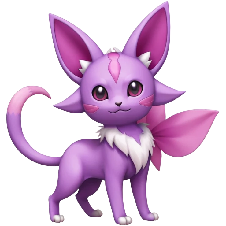 Purugly-Espeon-Skitty-Pokémon-Fakémon-hybrid-creature (full body) emoji