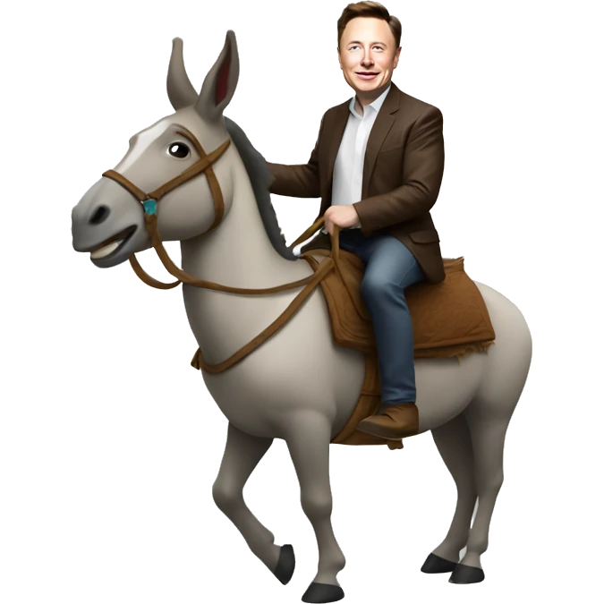 elon musk riding a donkey emoji