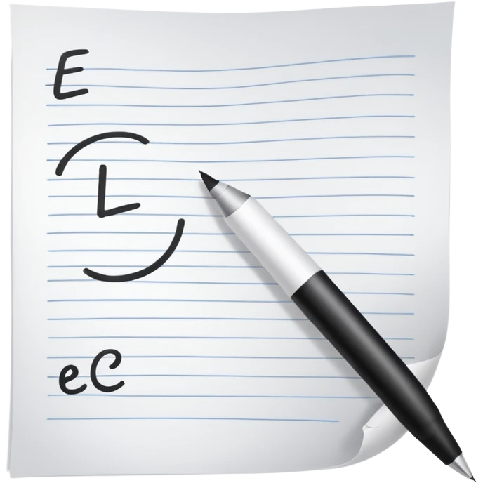 E=mc² on a sheet of paper emoji
