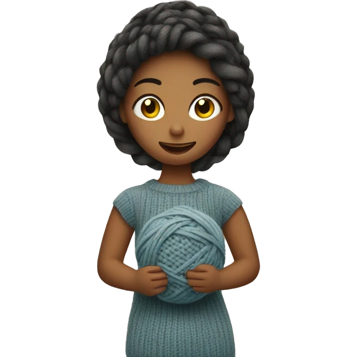 the girl who knits emoji
