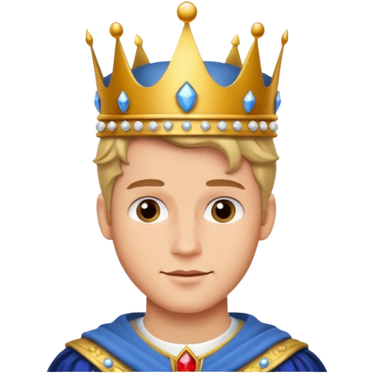 Prince Charming from Disney with crown emoji