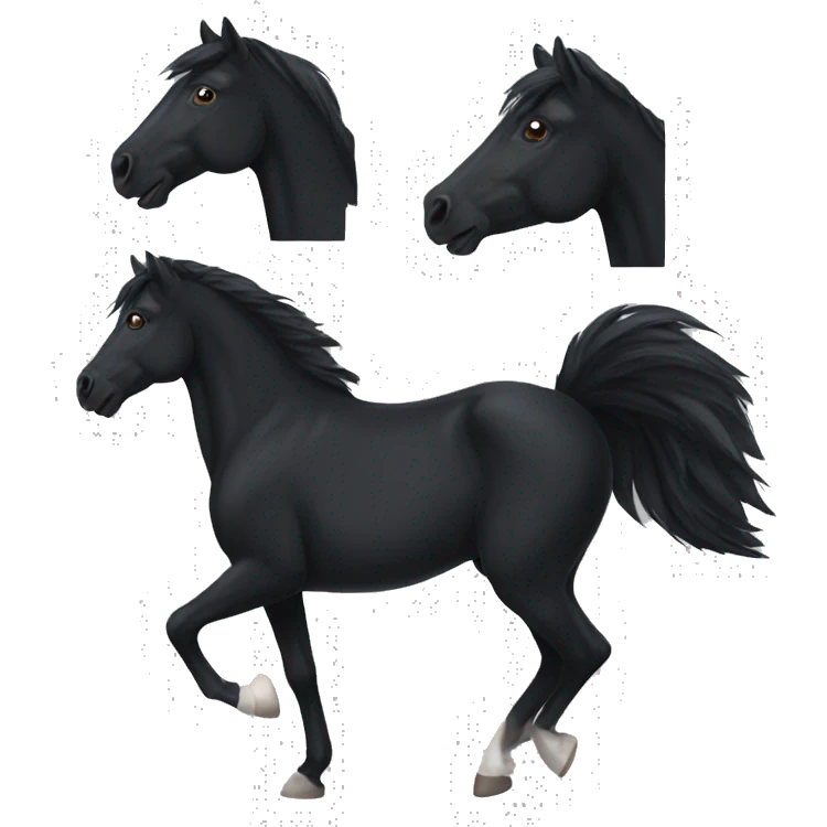 black horse emoji