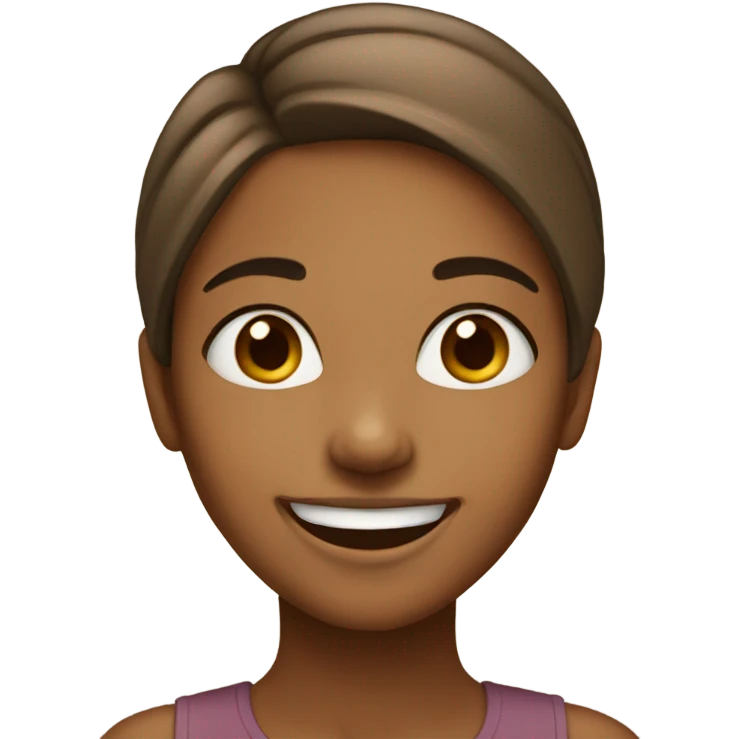 Light brown girl smiling by window emoji