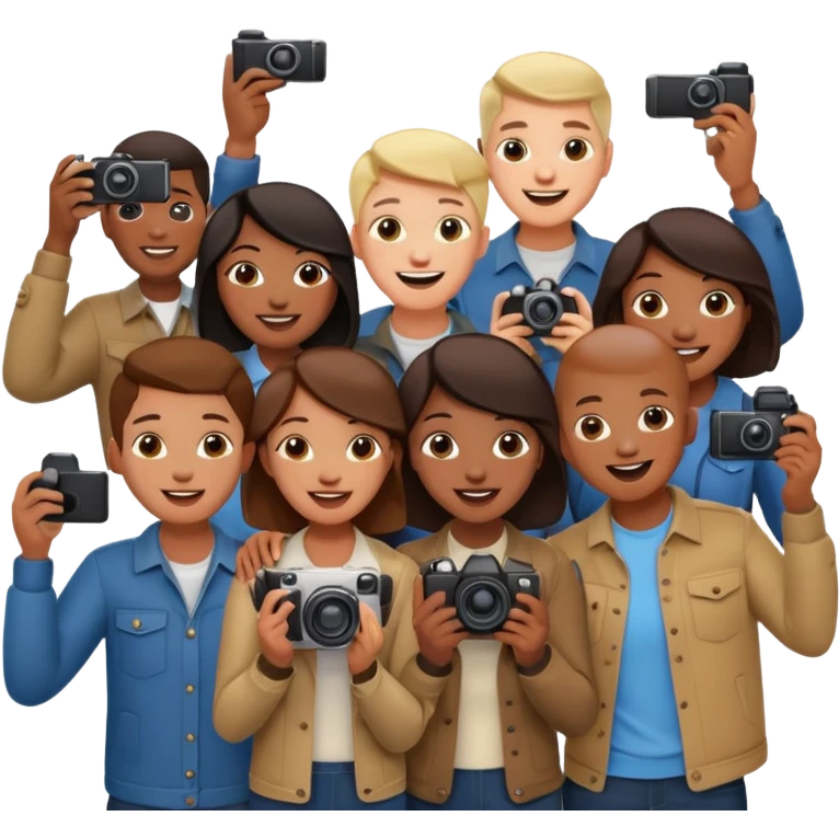 create photographers in different poses emoji