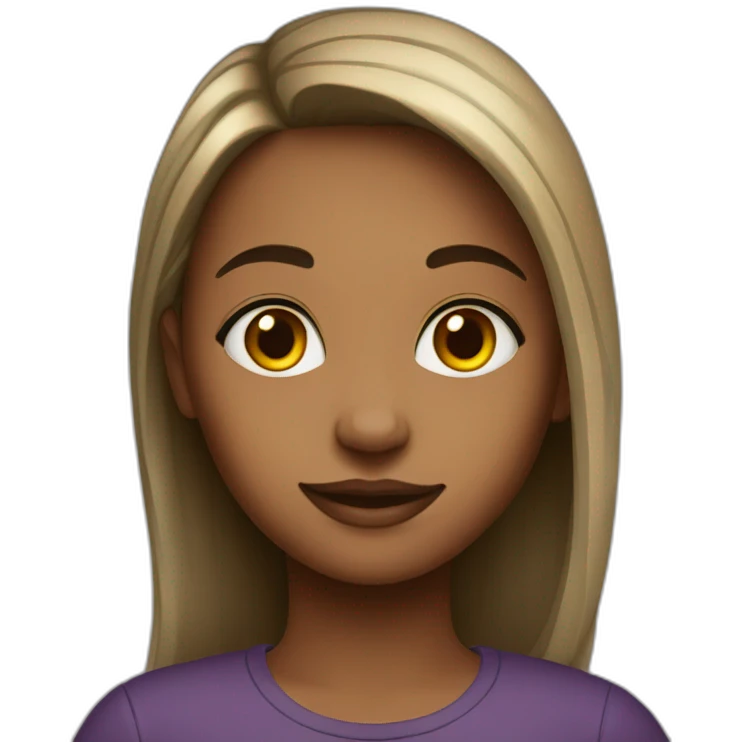 A girl emoji designed with the name raha emoji