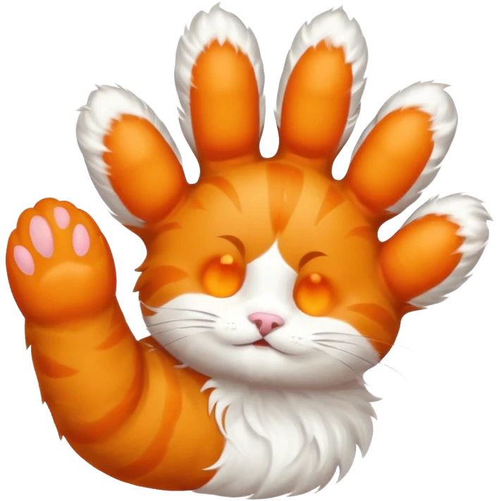 Waving cat paw emoji
