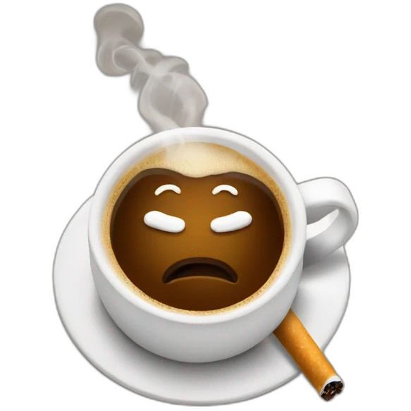 coffee with cigarettes emoji