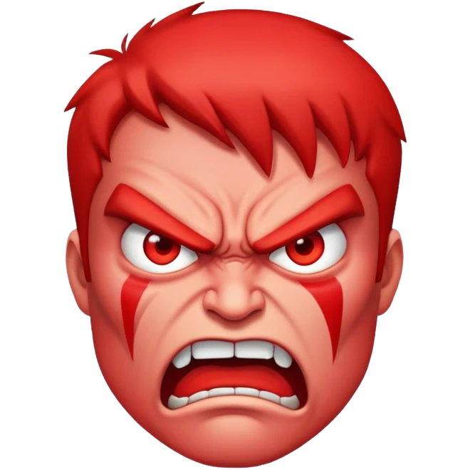 Angry mad red face super angry emoji