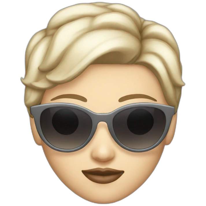 white girl sunglasses shorthair emoji