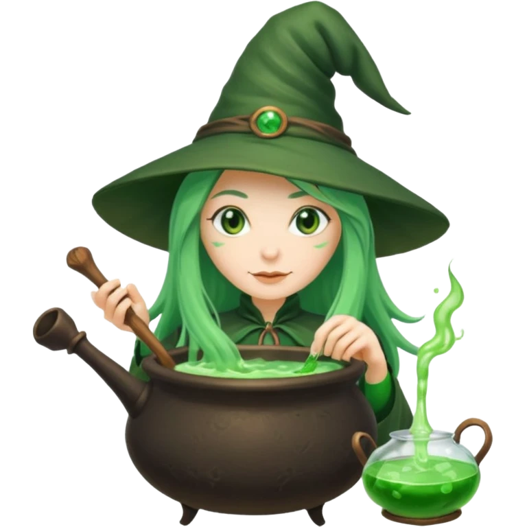 green witch cooking potion emoji
