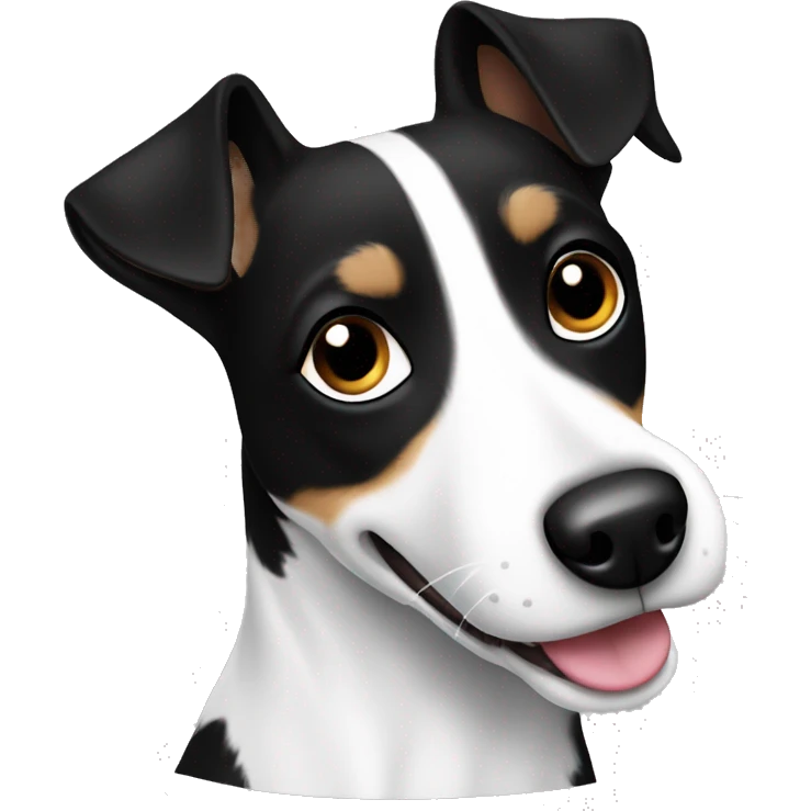 black and white jack russel  emoji