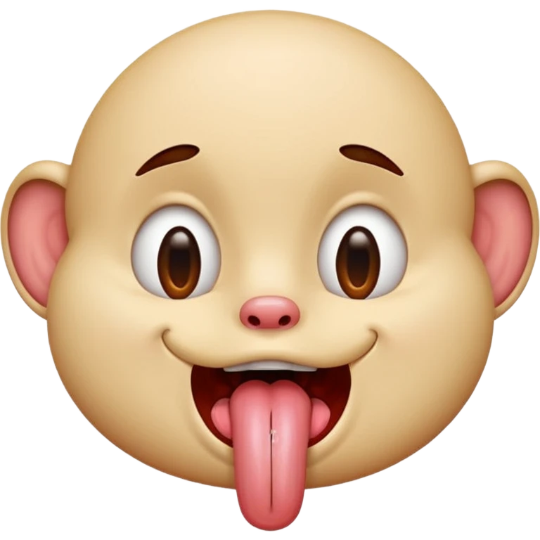 Face with its tounge out licking something emoji