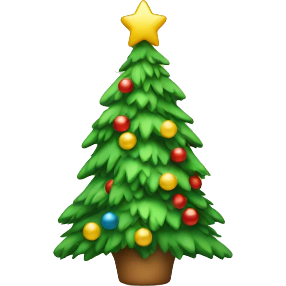 cute Christmas tree emoji