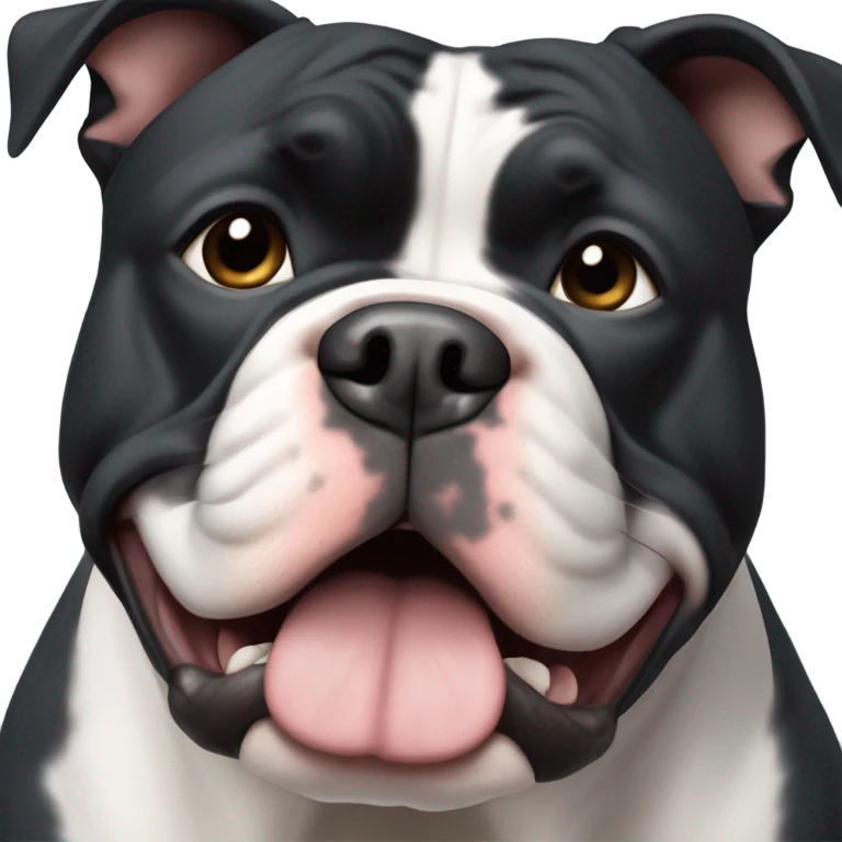 black american bully with black nose emoji
