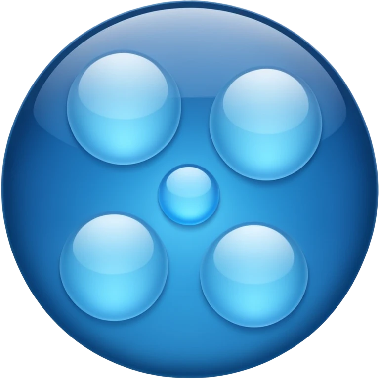 Two round cells in light blue and blue
Soft gradient
Slightly translucent texture
Minimal scientific illustration
White background
Clean and calm mood emoji