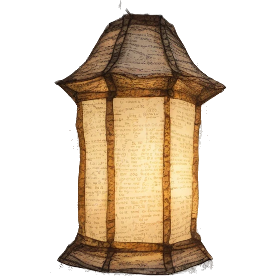 Glowing Shakespeare made of newspaper and bokeh fairy lights lanterns stained glass, fairy lights, bokeh, annotated sketch, handwritten letters, collage of intricate patterns, lantern, bokeh emoji