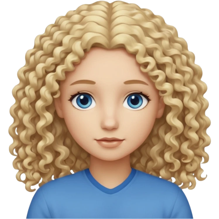 Curly blond blue eyes. Long hair cool beige blond. Longer hair beige ash blonde. emoji