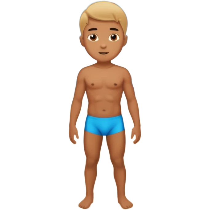 boy in speedo on beach emoji