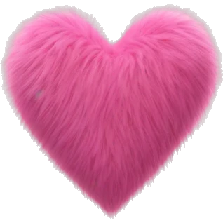 Pink fur heart emoji